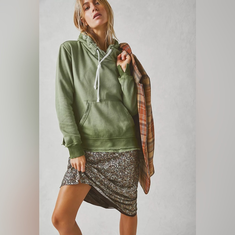Free People We The Free Zuma Hooded Sweatshirt - Sea Serpent